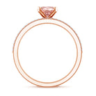 Rosec Jewels-IGI Certified 1 Carat Lab Grown Pink Diamond Oval Wedding Ring Set
