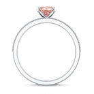 Rosec Jewels-IGI Certified 1 Carat Lab Grown Pink Diamond Oval Wedding Ring Set