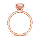 3 Carat Lab Grown Pink Diamond Oval Shape Wedding Ring Set IGI Certified Fancy Pink - VS1 - Rosec Jewels