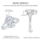 Rosec Jewels-Pear Shaped Lab Grown 4 Carat Diamond Split Shank Engagement Ring IGI Certified