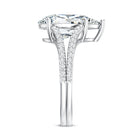 Rosec Jewels-Pear Shaped Lab Grown 4 Carat Diamond Split Shank Engagement Ring IGI Certified