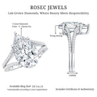 Rosec Jewels-IGI Certified 5 Carat Lab Grown Diamond Statement Engagement Ring with Split Shank
