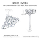 Rosec Jewels-3 Carat Lab Grown Pear Shaped Diamond Engagement Ring with IGI Certificate