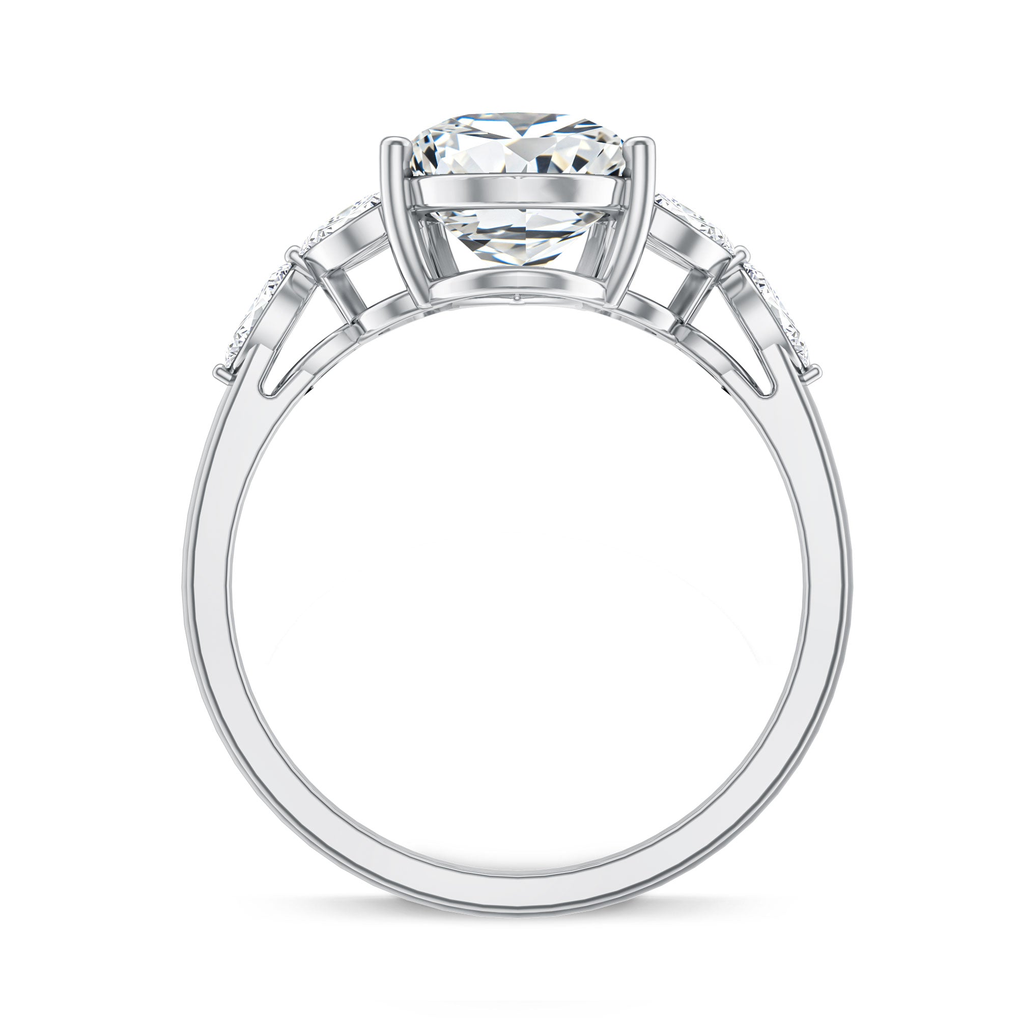 Rosec Jewels-3 Carat Lab Grown Pear Shaped Diamond Engagement Ring with IGI Certificate