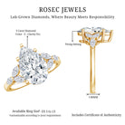 Rosec Jewels-3 Carat Lab Grown Pear Shaped Diamond Engagement Ring with IGI Certificate