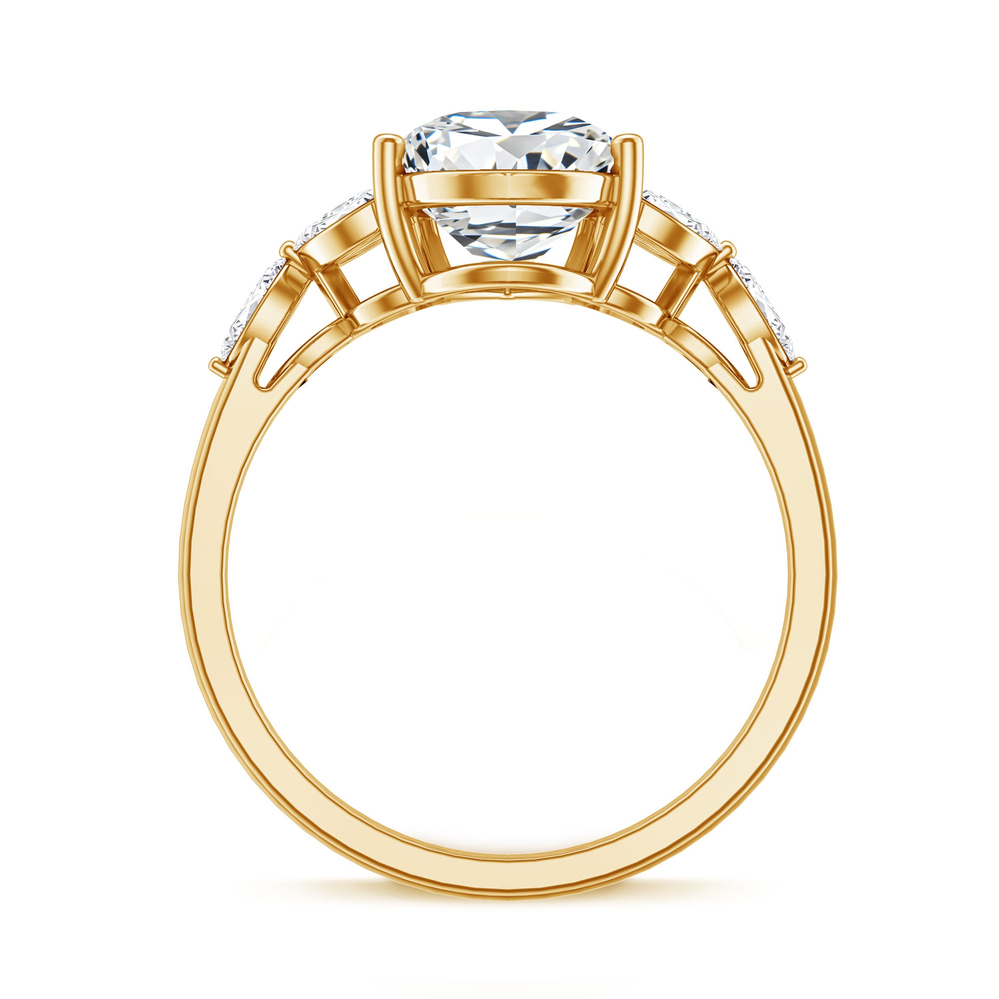 Rosec Jewels-3 Carat Lab Grown Pear Shaped Diamond Engagement Ring with IGI Certificate