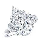 IGI Certified 4 Ct Lab Grown Diamond Large Statement Ring for Women Lab - ( E-VS1 ) - Rosec Jewels