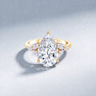 IGI Certified 4 Ct Lab Grown Diamond Large Statement Ring for Women Lab - ( E-VS1 ) - Rosec Jewels