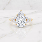 IGI Certified 4 Ct Lab Grown Diamond Large Statement Ring for Women Lab - ( E-VS1 ) - Rosec Jewels