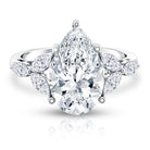 Rosec Jewels-IGI Certified 5 Carat Pear Shaped Lab Grown Diamond Huge Cocktail Ring