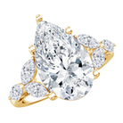 Rosec Jewels-IGI Certified 5 Carat Pear Shaped Lab Grown Diamond Huge Cocktail Ring