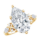 Rosec Jewels-IGI Certified 5 Carat Pear Cut Lab Grown Diamond Big Statement Ring