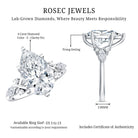 Rosec Jewels-4 Carat Pear Shape Lab Grown Diamond Statement Engagement Ring IGI Certified