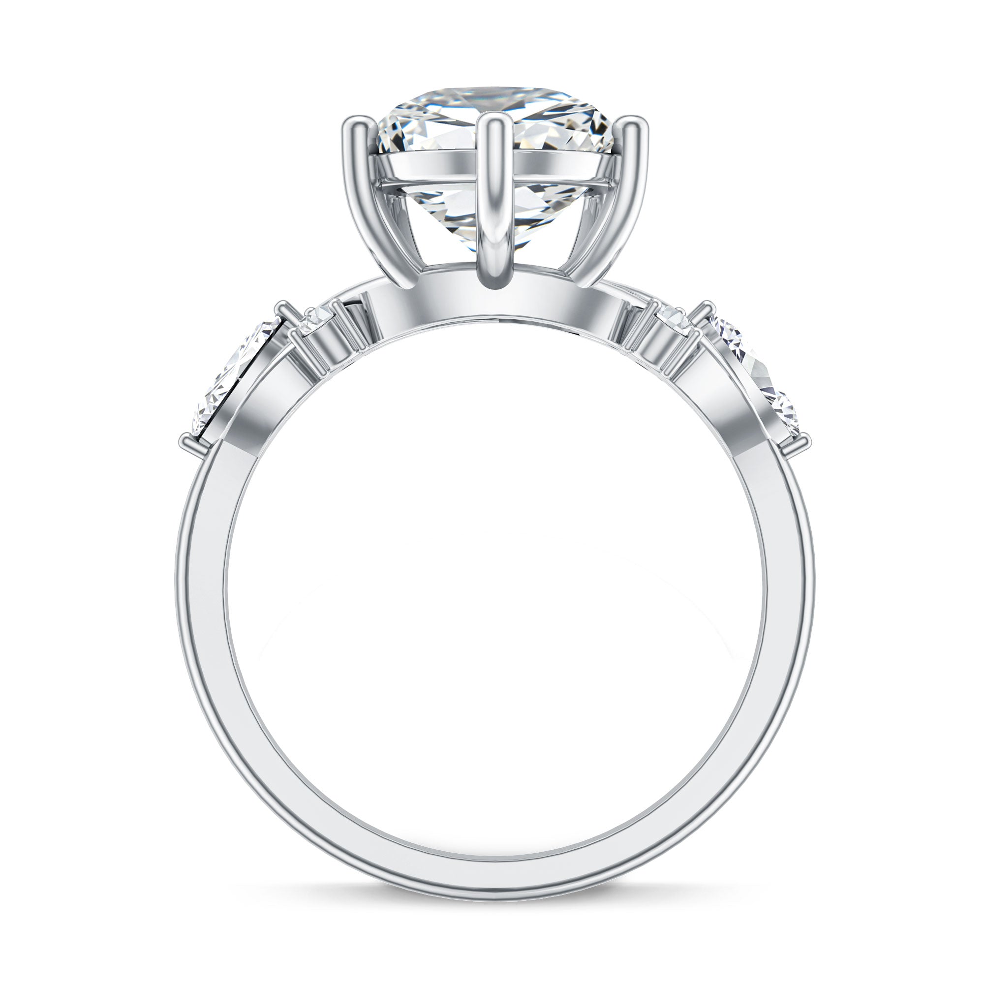 Rosec Jewels-4 Carat Pear Shape Lab Grown Diamond Statement Engagement Ring IGI Certified