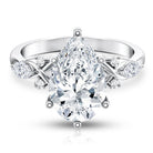 Rosec Jewels-4 Carat Pear Shape Lab Grown Diamond Statement Engagement Ring IGI Certified