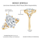 Rosec Jewels-4 Carat Pear Shape Lab Grown Diamond Statement Engagement Ring IGI Certified