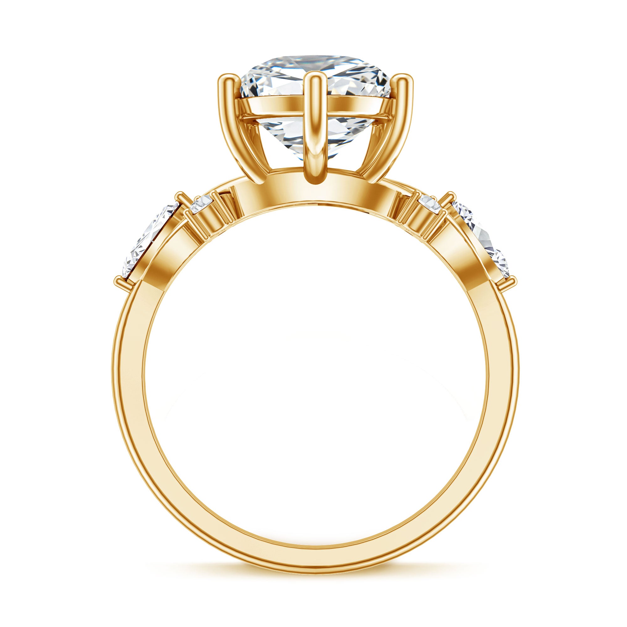 Rosec Jewels-4 Carat Pear Shape Lab Grown Diamond Statement Engagement Ring IGI Certified