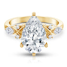 Rosec Jewels-4 Carat Pear Shape Lab Grown Diamond Statement Engagement Ring IGI Certified
