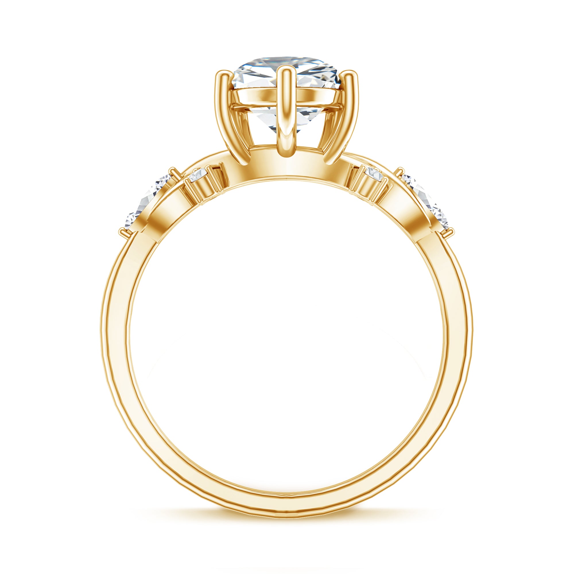 Rosec Jewels-2 Carat Pear Shape Lab Grown Diamond Designer Engagement Ring IGI Certified