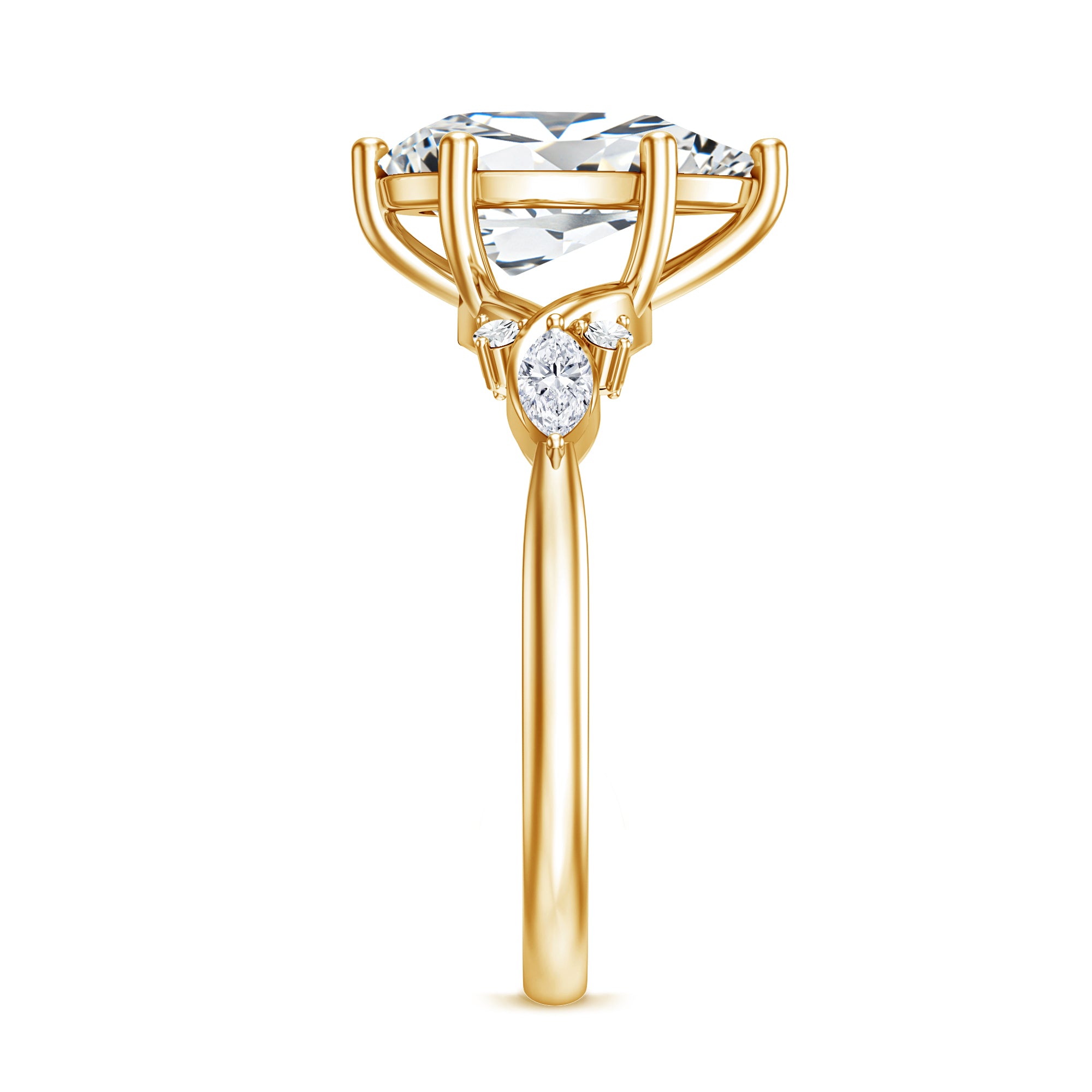 Rosec Jewels-2 Carat Pear Shape Lab Grown Diamond Designer Engagement Ring IGI Certified