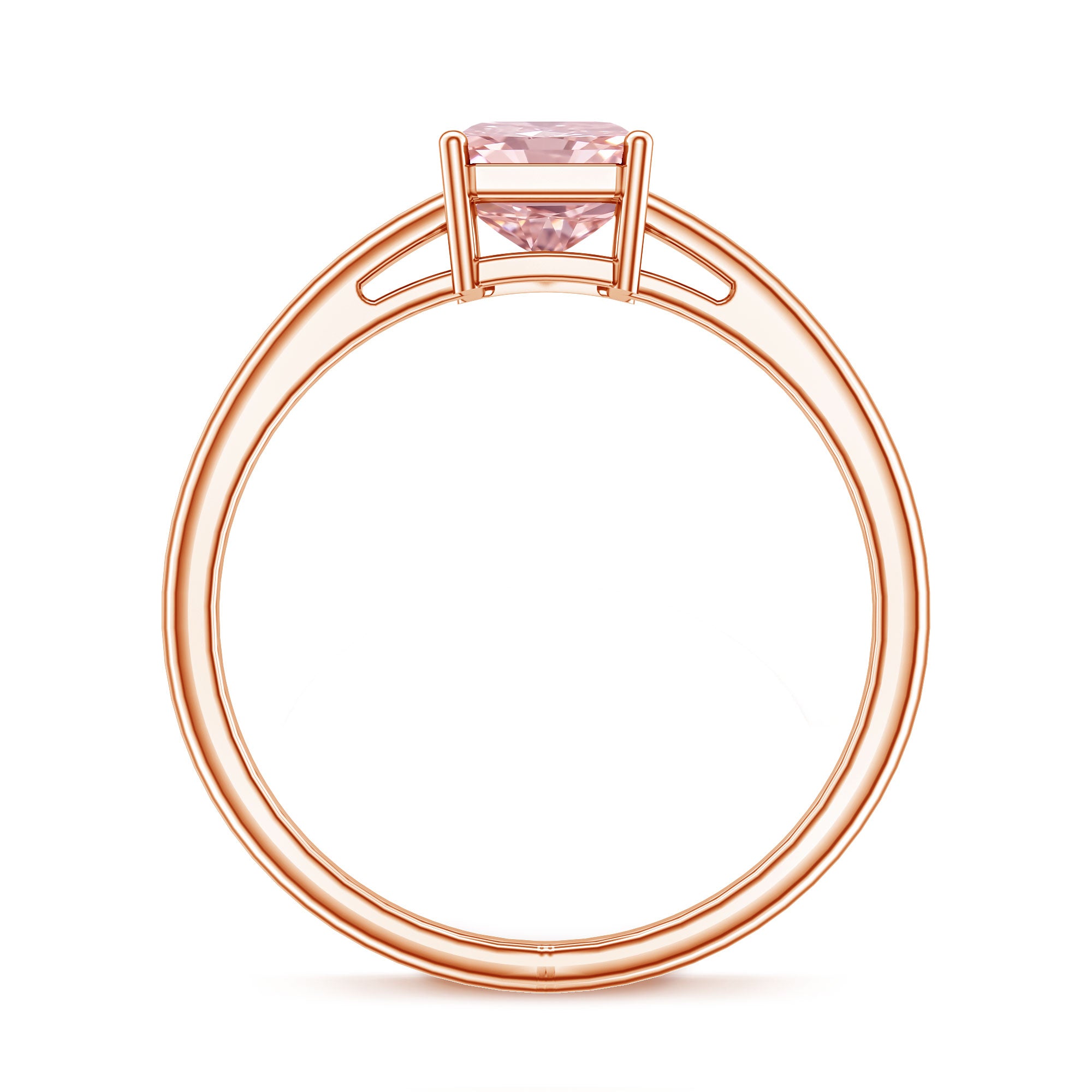 Rosec Jewels-Radiant Cut Lab Grown 2 Carat Pink Diamond Solitaire Engagement Ring IGI Certified