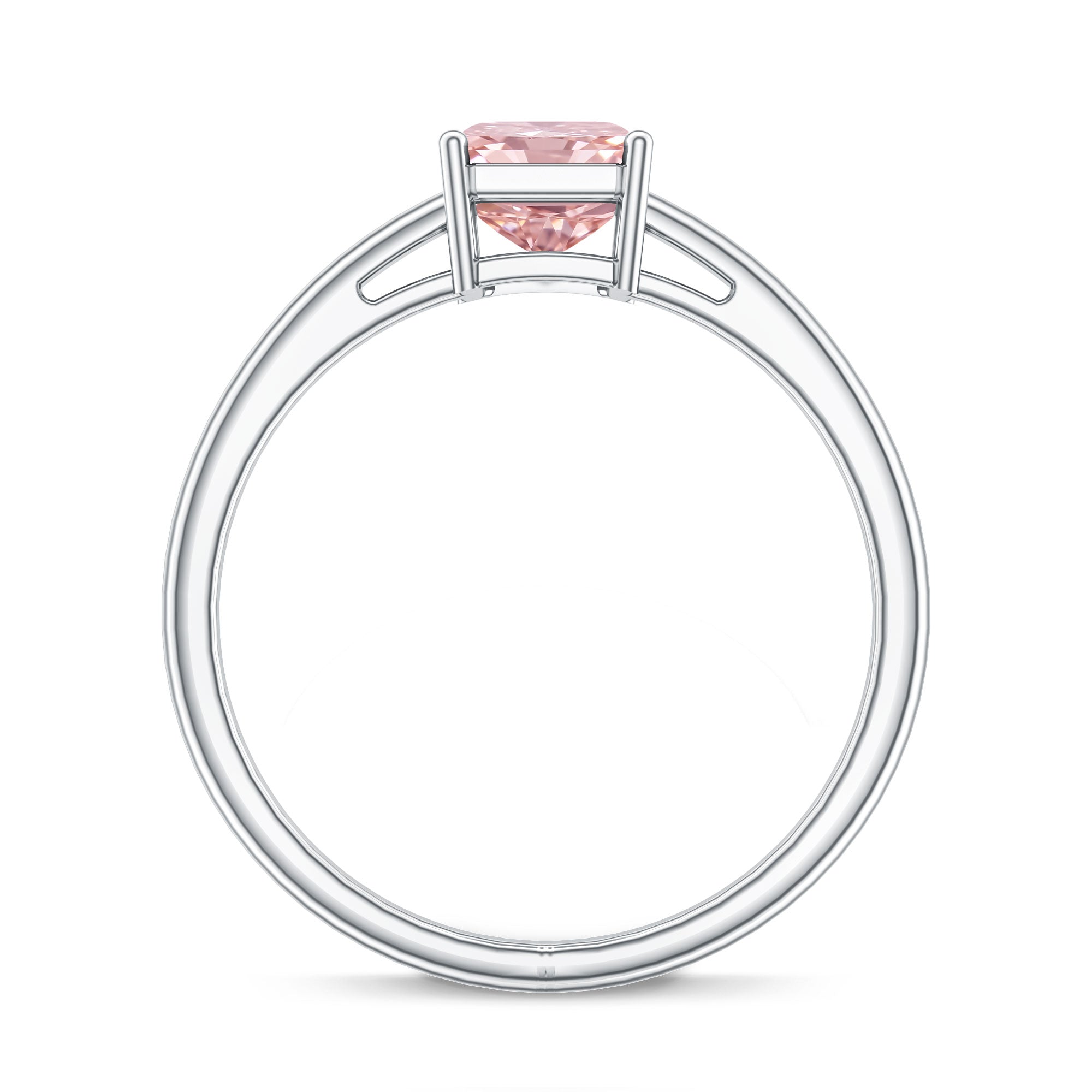 Rosec Jewels-Radiant Cut Lab Grown 2 Carat Pink Diamond Solitaire Engagement Ring IGI Certified