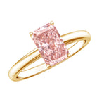 Rosec Jewels-Radiant Cut Lab Grown 2 Carat Pink Diamond Solitaire Engagement Ring IGI Certified
