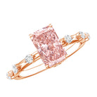 Rosec Jewels-Radiant Cut Lab Pink Diamond 2 Carat Engagement Ring with IGI Certificate