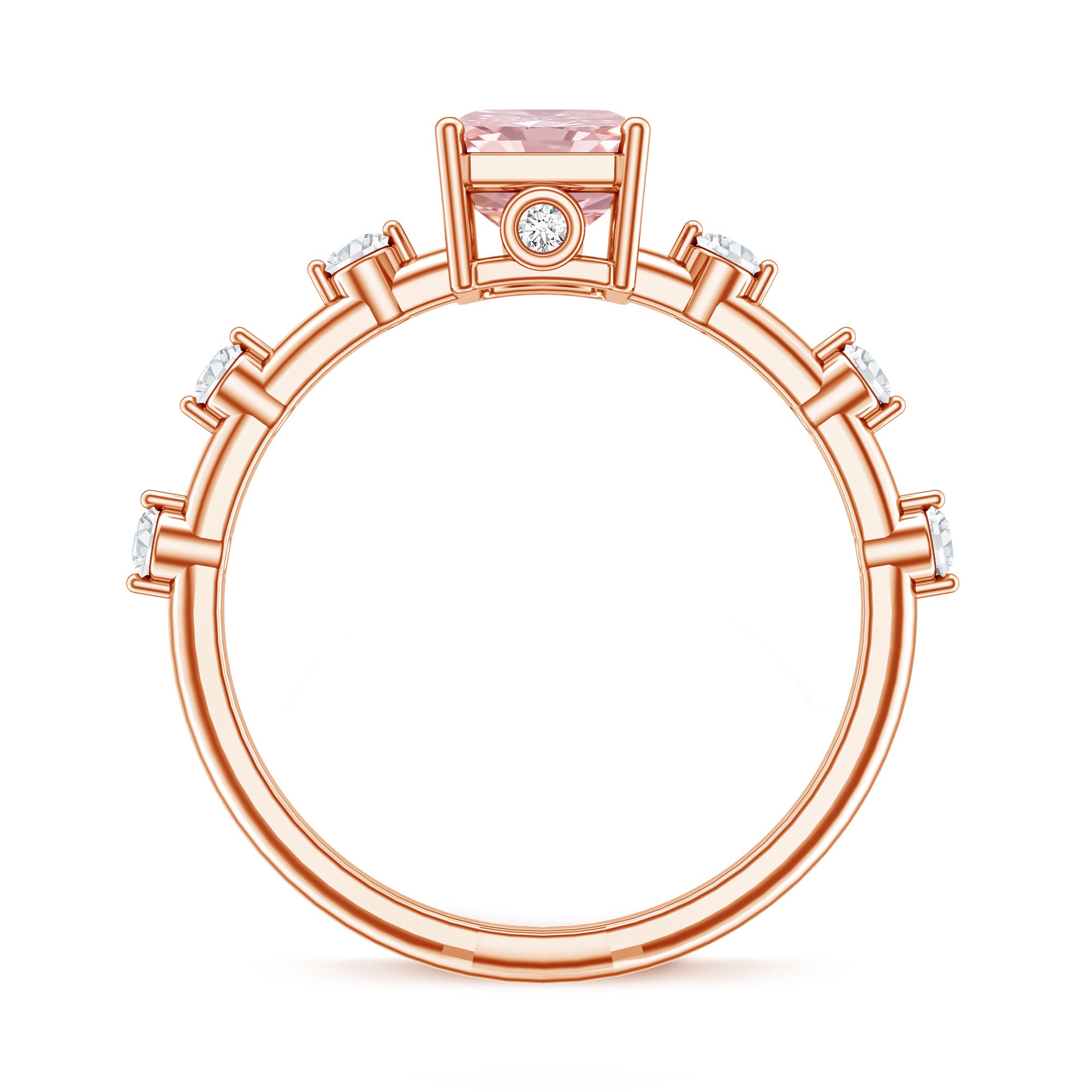 Rosec Jewels-Radiant Cut Lab Pink Diamond 2 Carat Engagement Ring with IGI Certificate
