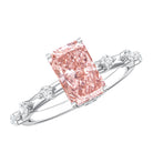 Rosec Jewels-Radiant Cut Lab Pink Diamond 2 Carat Engagement Ring with IGI Certificate