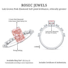 Rosec Jewels-Radiant Cut Lab Pink Diamond 2 Carat Engagement Ring with IGI Certificate
