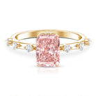 Rosec Jewels-Radiant Cut Lab Pink Diamond 2 Carat Engagement Ring with IGI Certificate