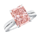 Rosec Jewels-3 Carat Lab Grown Pink Diamond Vintage Engagement Ring with IGI Certificate