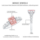 Rosec Jewels-IGI Certified 2 Ct Lab Grown Radiant Cut Pink Diamond Engagement Ring with Side Stones