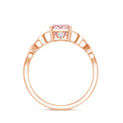 Rosec Jewels-Radiant Cut 2 Ct Lab Grown Pink Diamond Celtic Engagement Ring with IGI Certificate