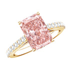 Rosec Jewels-Radiant Cut 3 Carat Lab Grown Pink Diamond Engagement Ring with IGI Certificate