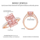 Rosec Jewels-Radiant Cut 5 Carat Lab Grown Pink Diamond Engagement Ring with IGI Certificate