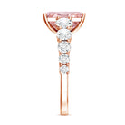 Rosec Jewels-IGI Certified 3 Ct Lab Grown Pink and White Diamond Side Stone Engagement Ring