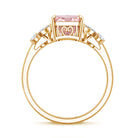 Rosec Jewels-3 Carat Radiant Cut Lab Pink Diamond Engagement Ring IGI Certified