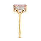 Rosec Jewels-3 Carat Radiant Cut Lab Pink Diamond Engagement Ring IGI Certified