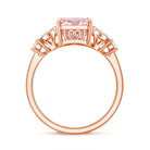 Rosec Jewels-Lab Grown 4 Carat Radiant Cut Pink Diamond Statement Engagement Ring IGI Certified