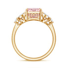 Rosec Jewels-Lab Grown 4 Carat Radiant Cut Pink Diamond Statement Engagement Ring IGI Certified