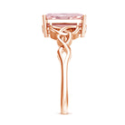 Rosec Jewels-3 Carat Radiant Cut Lab Pink Diamond Celtic Engagement Ring with IGI Certificate