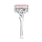 Rosec Jewels-3 Carat Radiant Cut Lab Pink Diamond Celtic Engagement Ring with IGI Certificate