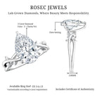 Solitaire 3 Carat Lab Diamond Pear Engagement Ring with IGI Certificate Lab - ( E-VS1 ) - Rosec Jewels