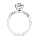 Solitaire 3 Carat Lab Diamond Pear Engagement Ring with IGI Certificate Lab - ( E-VS1 ) - Rosec Jewels