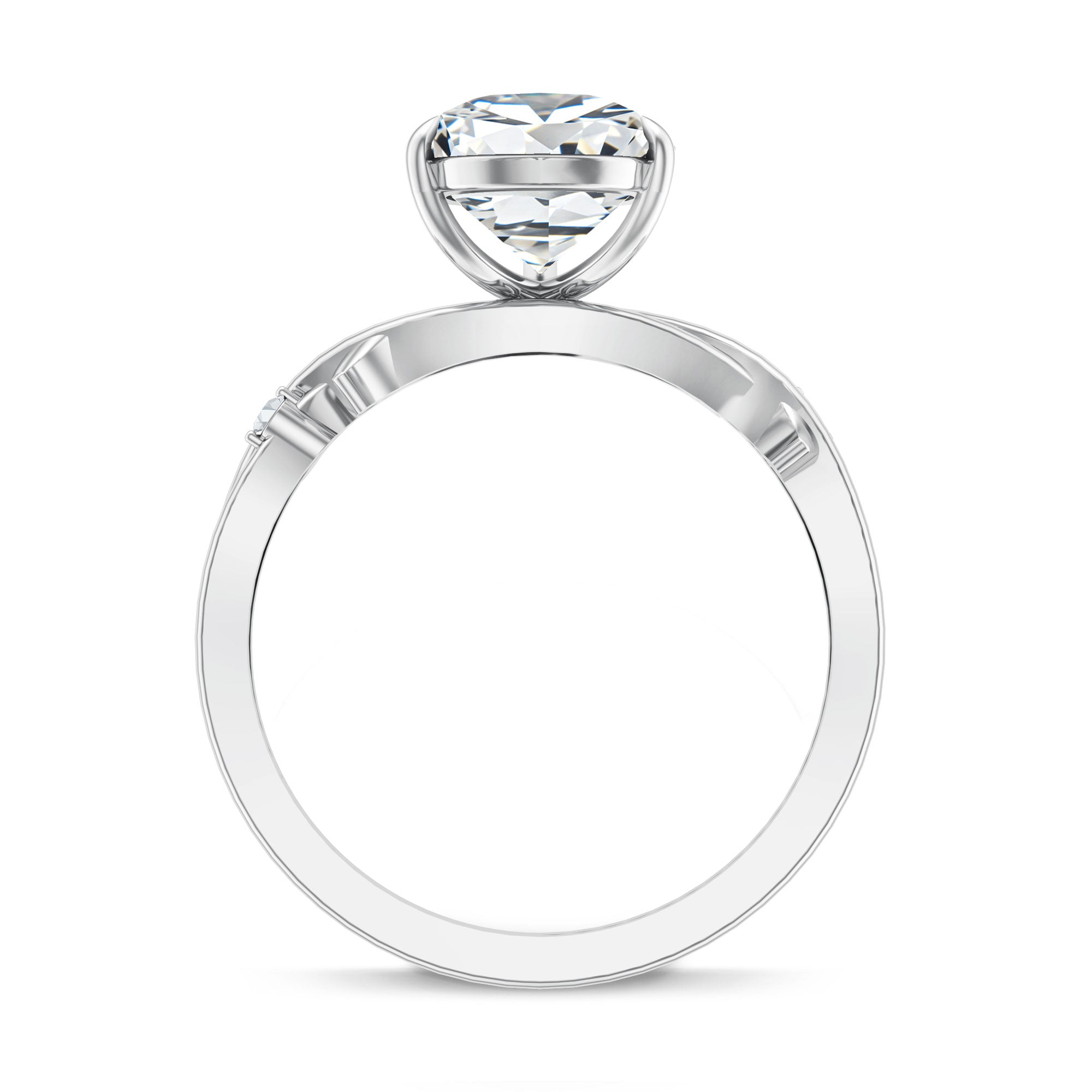 Solitaire 3 Carat Lab Diamond Pear Engagement Ring with IGI Certificate Lab - ( E-VS1 ) - Rosec Jewels