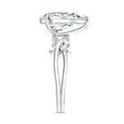 Solitaire 3 Carat Lab Diamond Pear Engagement Ring with IGI Certificate Lab - ( E-VS1 ) - Rosec Jewels