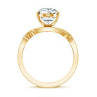 Solitaire 3 Carat Lab Diamond Pear Engagement Ring with IGI Certificate Lab - ( E-VS1 ) - Rosec Jewels