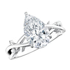 2 Carat Lab Grown Pear Cut Diamond Nature Engagement Ring with IGI Certificate Lab - ( E-VS1 ) - Rosec Jewels